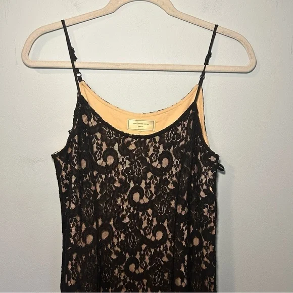 Anthropologie Moulinette Soeurs Cotrena Flounced Black Laced Dress Size 6 - Picture 5 of 12